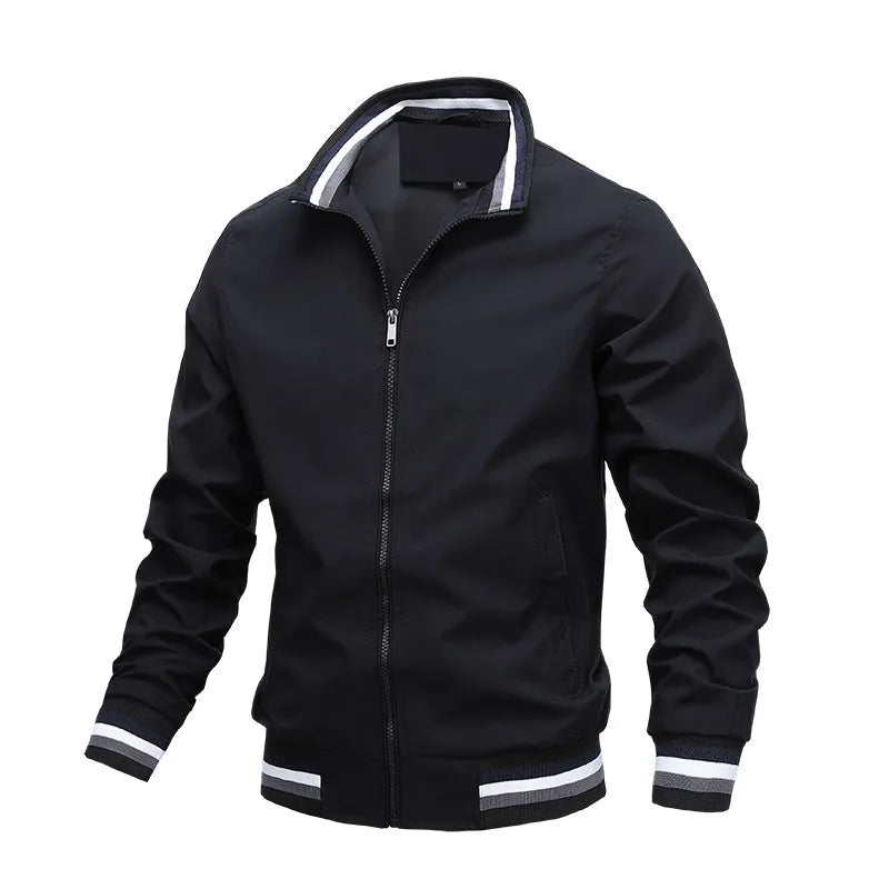 Men’s Stand Collar Casual Jacket – Waterproof Outdoor Sports Windbreaker