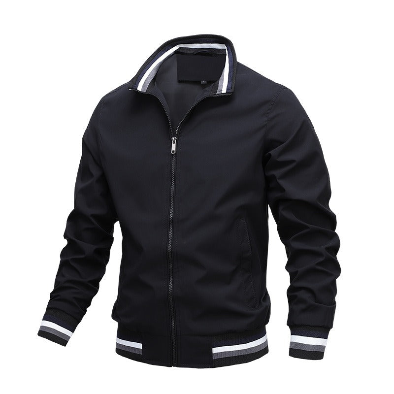 Men’s Stand Collar Casual Jacket – Waterproof Outdoor Sports Windbreaker