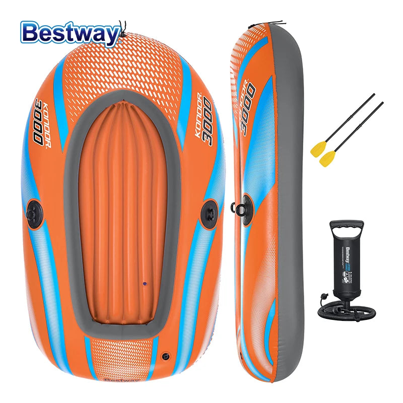 Bestway Inflatable Kayak – 1-3 Person Heavy Duty PVC Rafting Boat