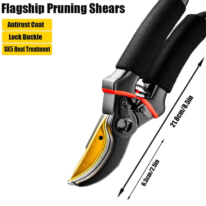 SK5 Steel Garden Hand Pruner – Orchard Tree Trimming Shears
