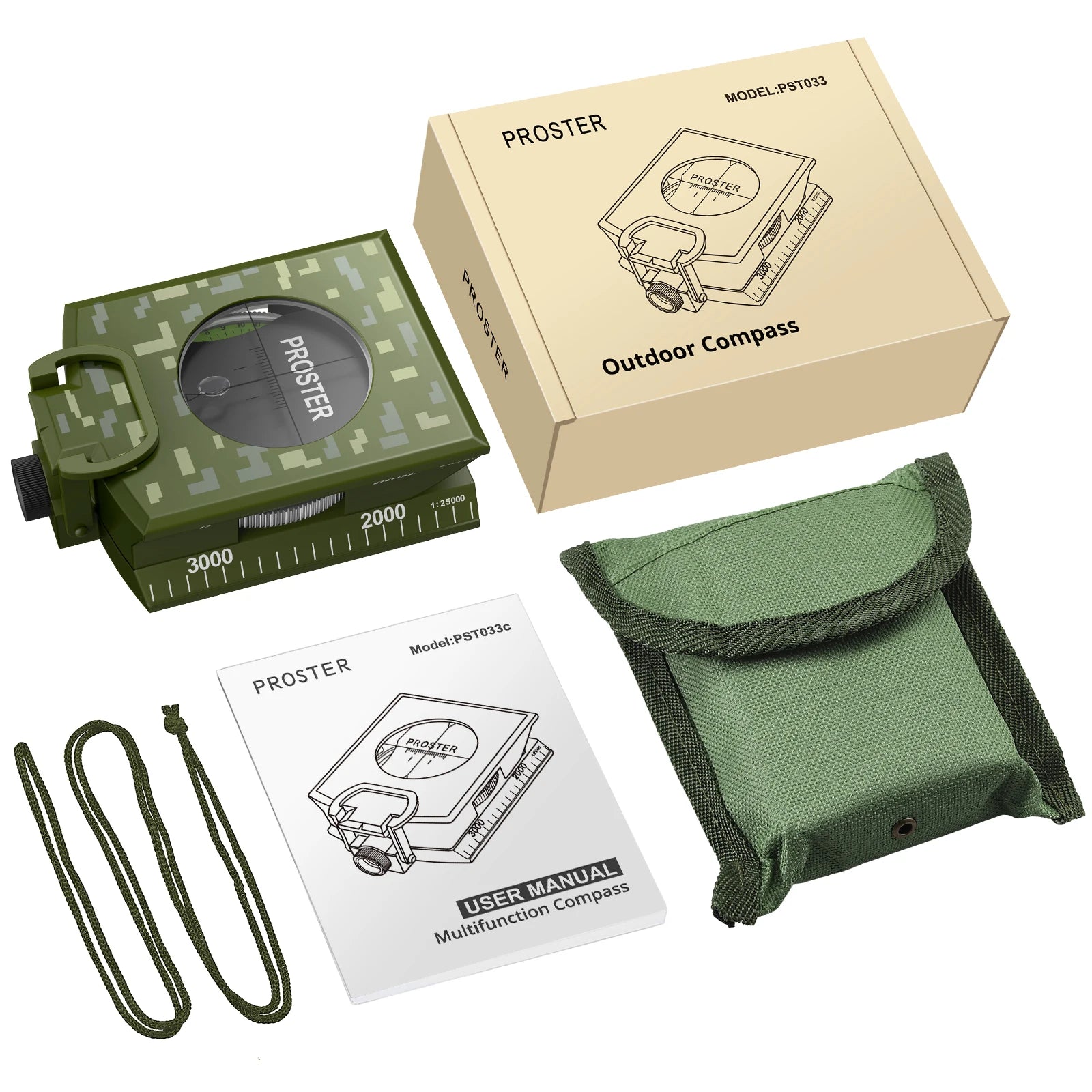 Proster Waterproof Camping Compass