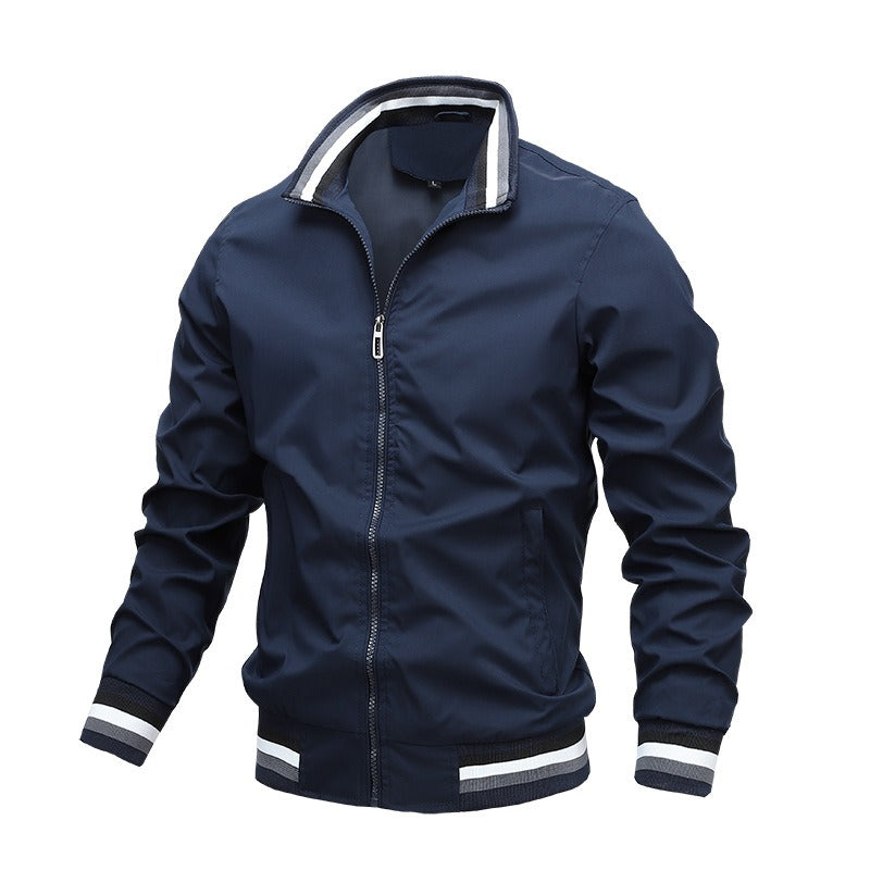Men’s Stand Collar Casual Jacket – Waterproof Outdoor Sports Windbreaker