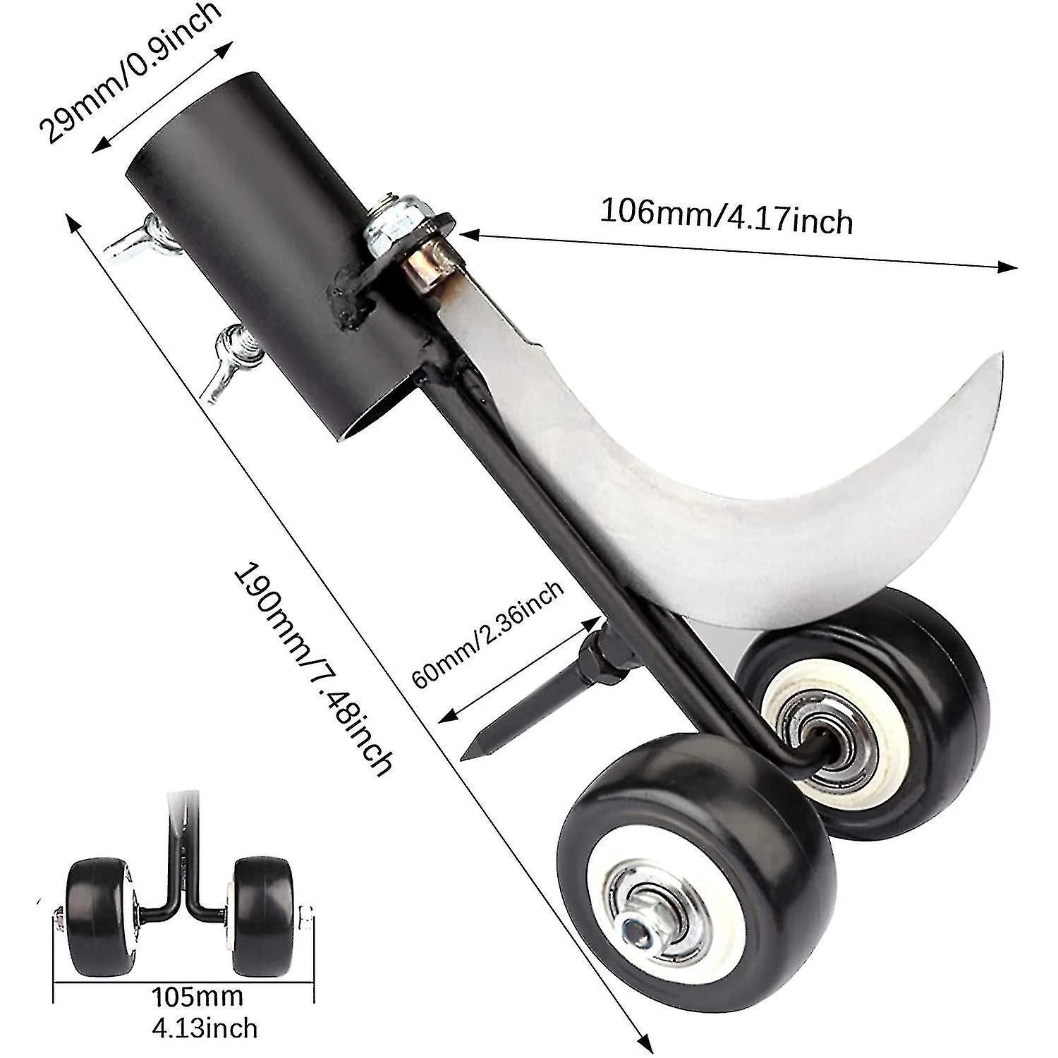 1pcs Stand-Up Manual Weed Puller with Wheels, Weed Hook, Roller Crack Weeder for Gardens, Lawns, Sidewalks, Driveways