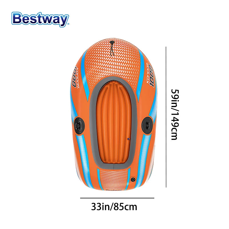 Bestway Inflatable Kayak – 1-3 Person Heavy Duty PVC Rafting Boat