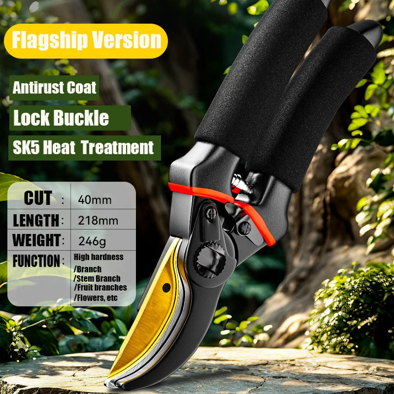 SK5 Steel Garden Hand Pruner – Orchard Tree Trimming Shears