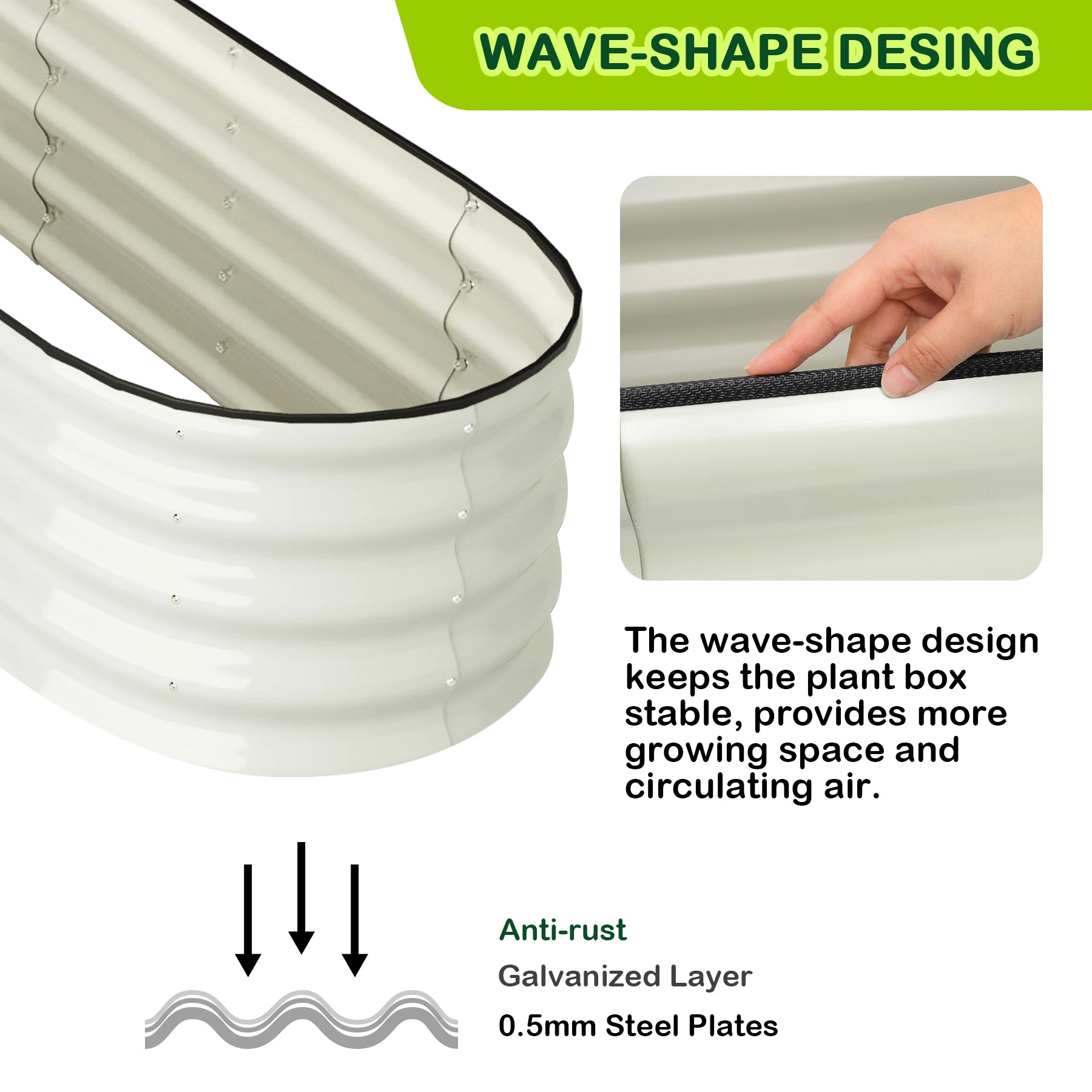 2-Pack Oval Raised Garden Beds