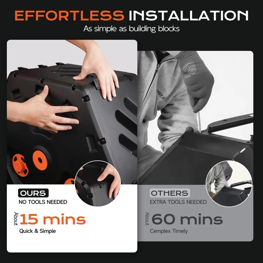 45G Dual Chamber Rotating Compost Bin