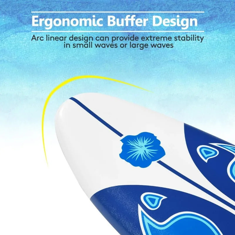 Giantex 6ft Surfboard – Beginner Foam Surf Board with Removable Fins