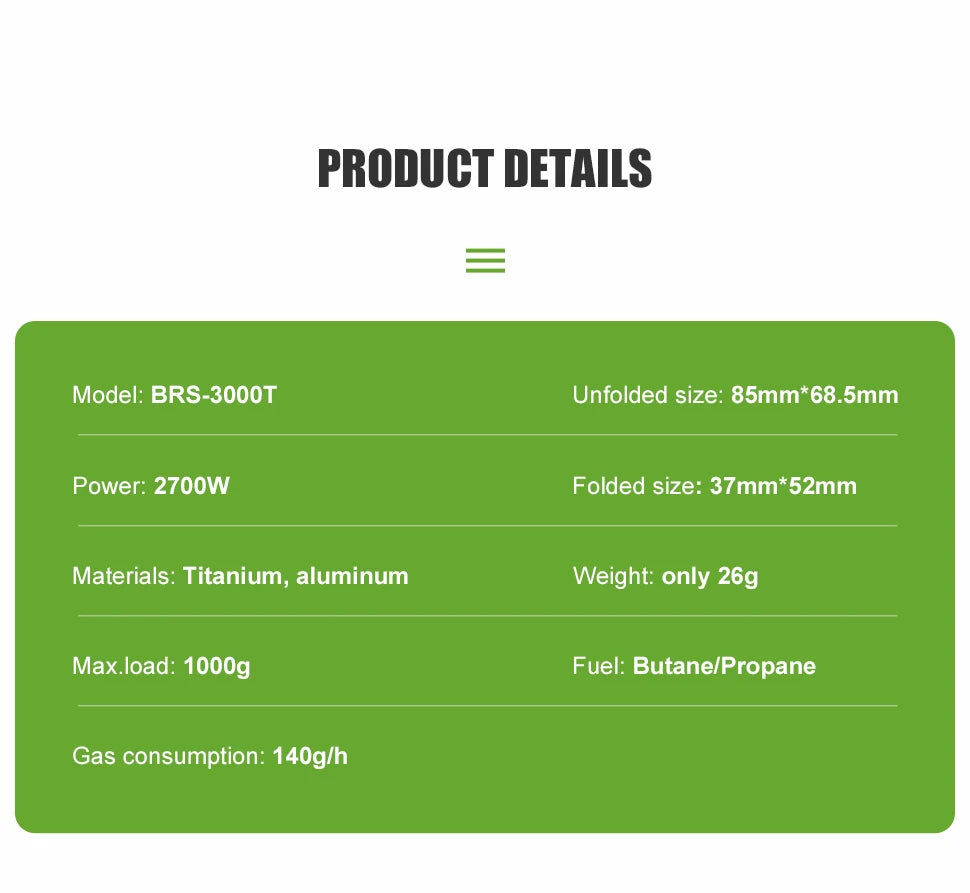 BRS Mini Titanium Camping Stove