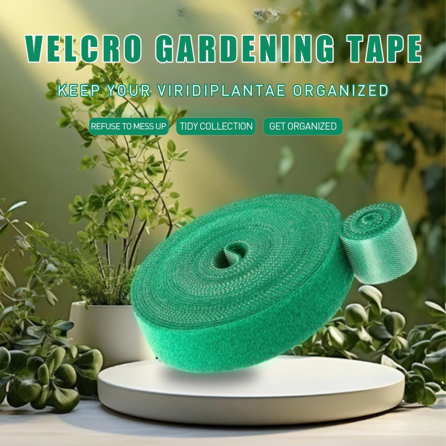 2M Adjustable Nylon Plant Ties – Reusable Garden Support Fastener Tape