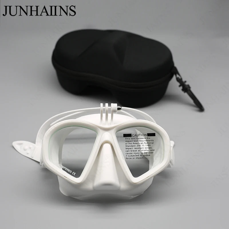 Diving Mask & Snorkel Set – Low Volume Tempered Glass with GoPro Mount